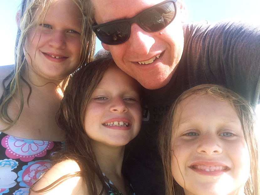 My daughters and I at the beach